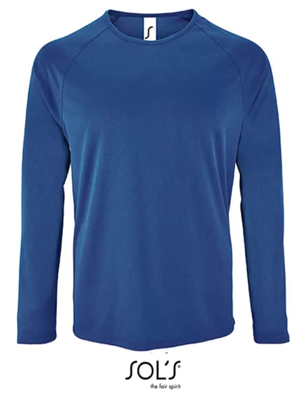 Men´s Long Sleeve Sports T-Shirt Sporty - Royal Blue 241
