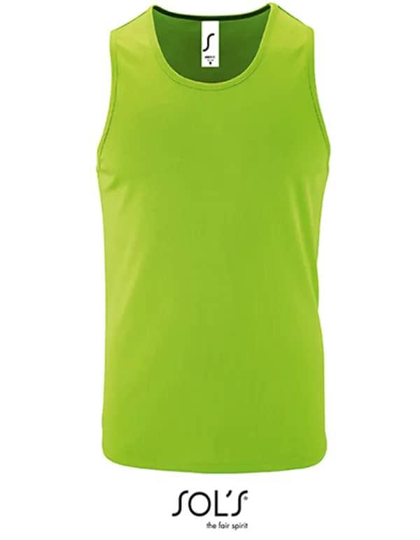 Men´s Sports Tank Top Sporty - Neon Green