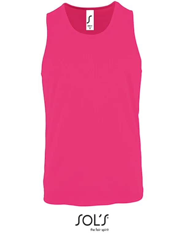 Men´s Sports Tank Top Sporty - Neon Pink