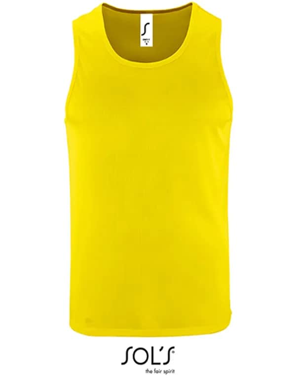 Men´s Sports Tank Top Sporty - Neon Yellow