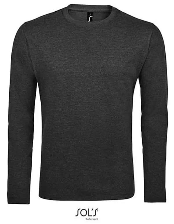 Men´s Long Sleeve T-Shirt Imperial - Charcoal Melange