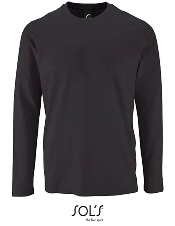 Men´s Long Sleeve T-Shirt Imperial - Mouse Grey (Solid)