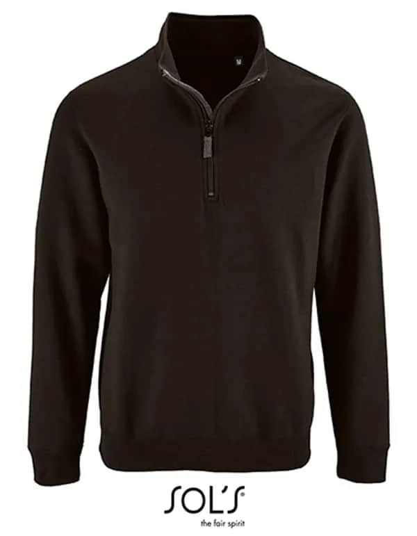 Men´s Zip High Collar Sweatshirt Stan - Black