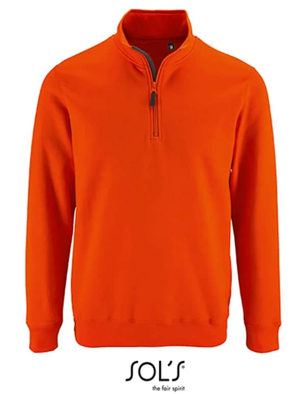 Men´s Zip High Collar Sweatshirt Stan - Orange