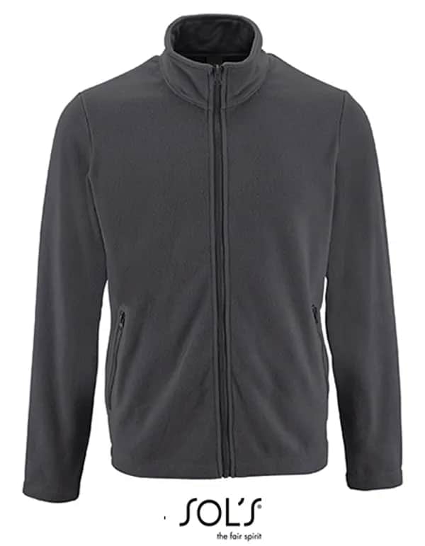 Men´s Plain Fleece Jacket Norman - Charcoal Grey (Solid)