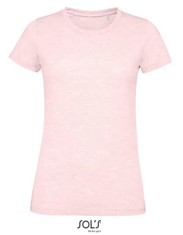 Women´s Round Neck Fitted T-Shirt Regent - Heather Pink