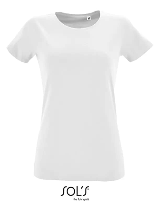 Women´s Round Neck Fitted T-Shirt Regent - White
