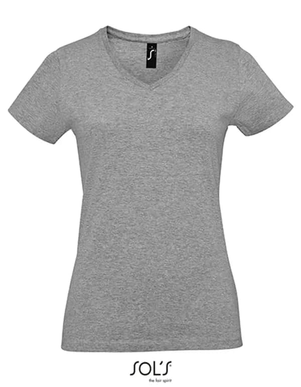Women´s Imperial V-Neck T-Shirt - Grey Melange