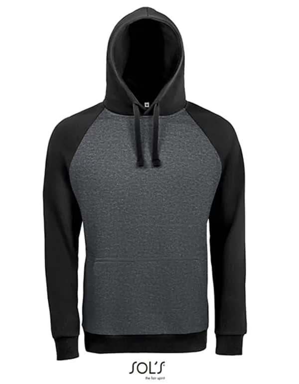 Unisex Seattle Sweat - Charcoal Grey Melange/Black