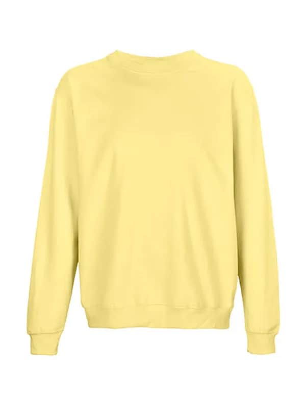 Unisex Columbia Crew Neck Sweatshirt - Light Yellow