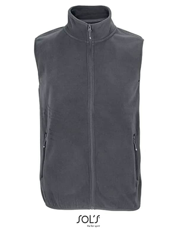 Unisex Factor Zipped Fleece Bodywarmer - Charcoal Grey (Solid)