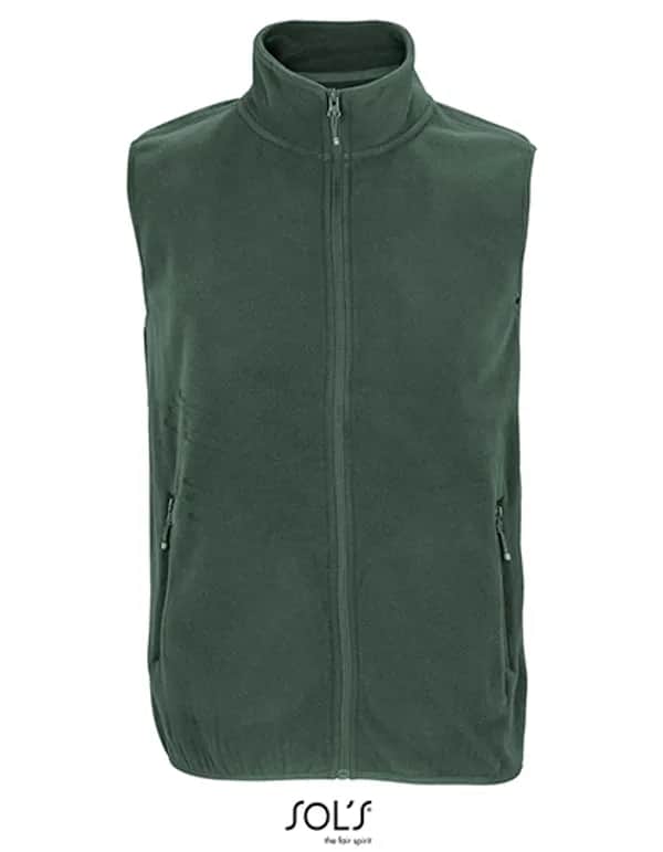 Unisex Factor Zipped Fleece Bodywarmer - Forest Green