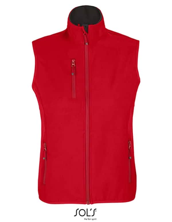 Women´s Falcon Zipped Softshell Bodywarmer - Pepper Red