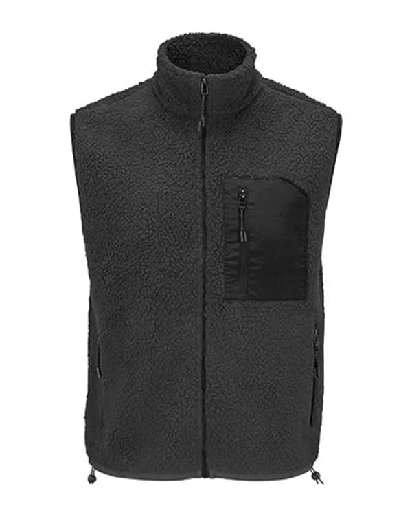 Unisex Sherpa Bodywarmer Fury - Carbon Grey/Black