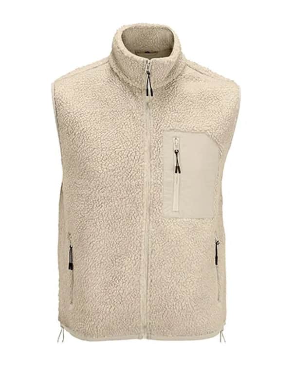 Unisex Sherpa Bodywarmer Fury - Shear Beige/Beige