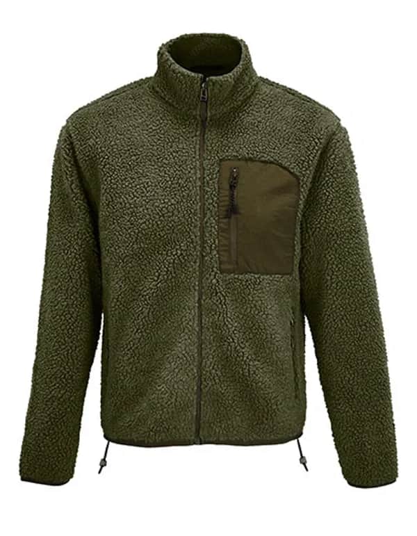 Unisex Sherpa Jacket Fury - Army/Dark Army