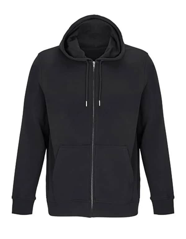 Unisex Full-Zip Hoodie Calipso - Black