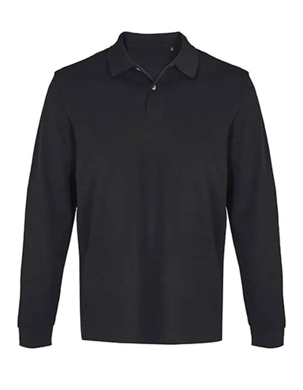 Unisex Pacific Polo Shirt Longsleeve - Black