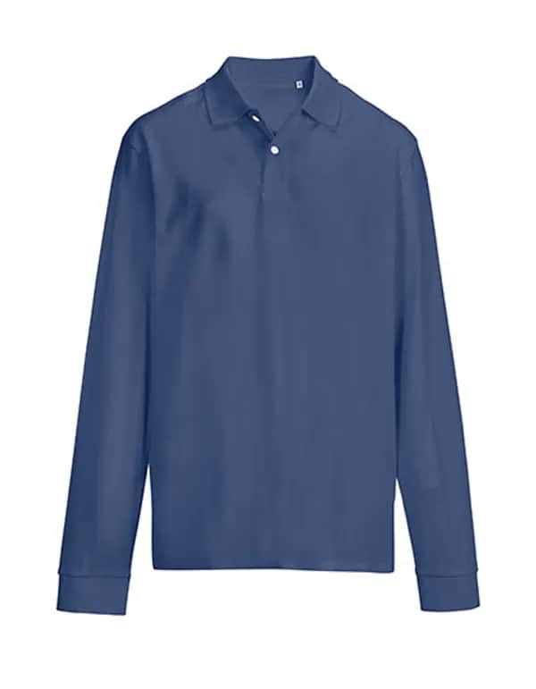 Unisex Pacific Polo Shirt Longsleeve - Denim