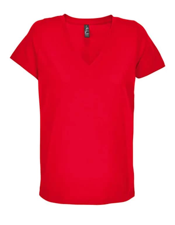 Women´s V-Neck T-Shirt Regent - Red