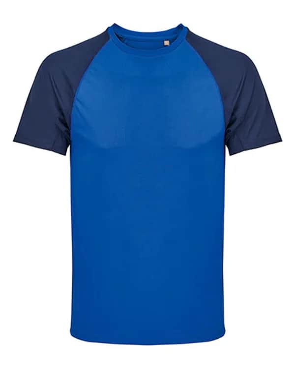 Men´s Raglan Sleeve T-Shirt Vortex - French Navy/Royal Blue 241