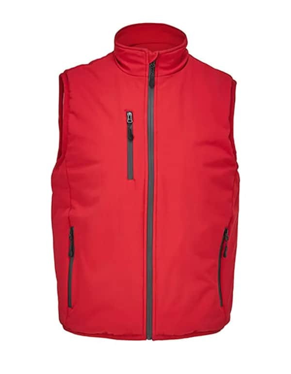 Unisex Lined Softshell Bodywarmer Falcon - Pepper Red
