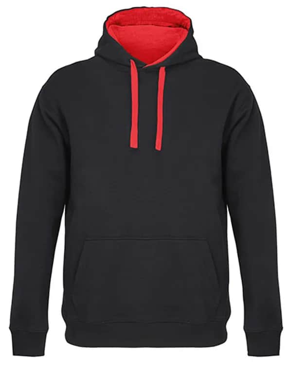 Unisex Hooded Sweatshirt Cameron - Black/Red