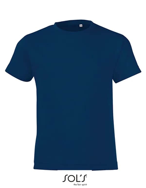 Kids´ Round Collar T-Shirt Regent Fit - French Navy