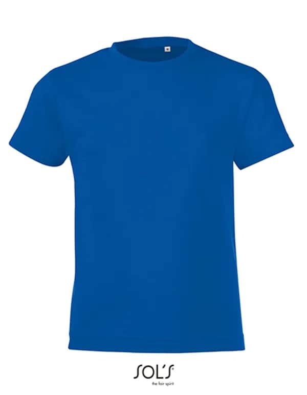 Kids´ Round Collar T-Shirt Regent Fit - Royal Blue 241