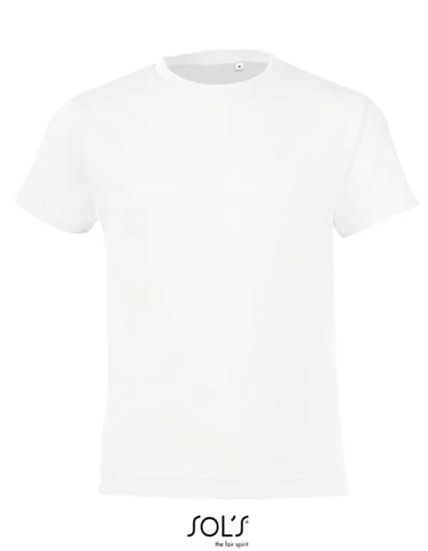 Kids´ Round Collar T-Shirt Regent Fit - White