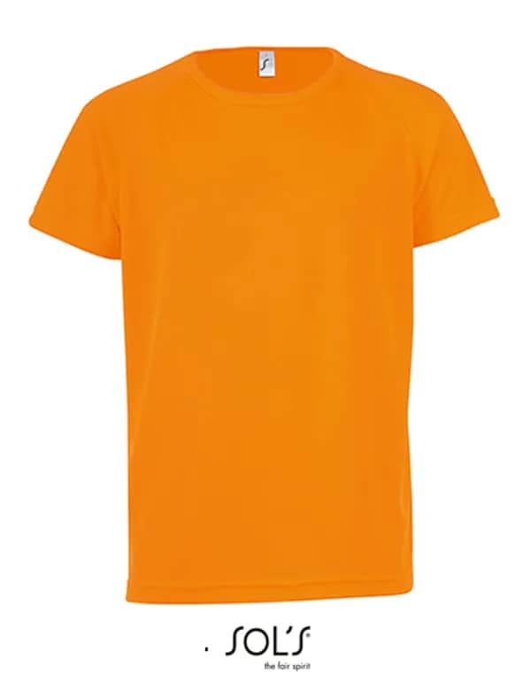 Kids´ Raglan Sleeved T-Shirt Sporty - Neon Orange