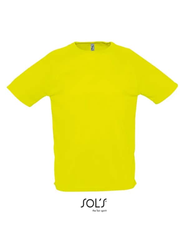 Men´s Raglan Sleeves T Sporty - Neon Yellow