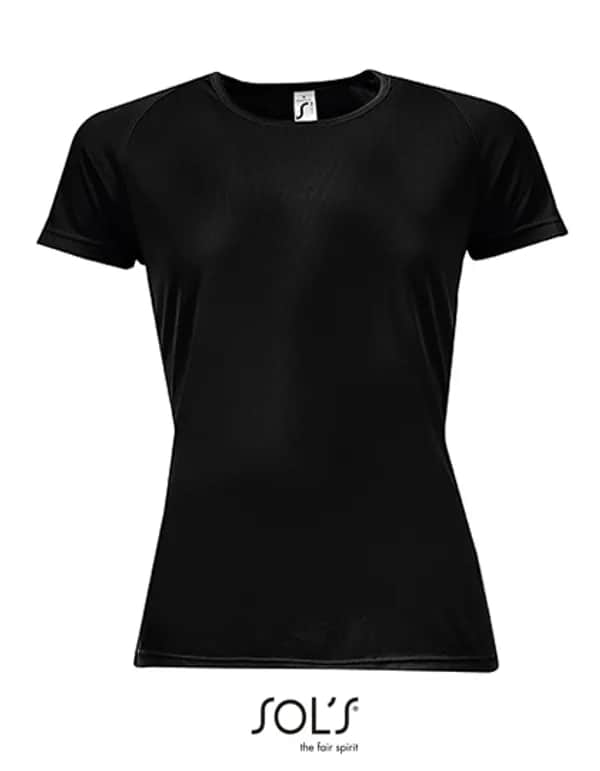 Women´s Raglan Sleeves T Sporty - Black