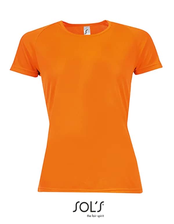 Women´s Raglan Sleeves T Sporty - Neon Orange
