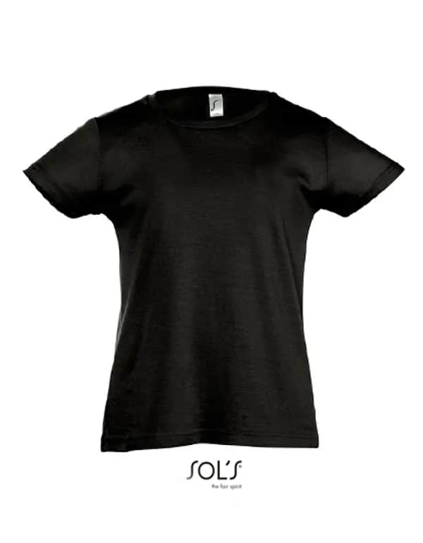 Kids´ T-Shirt Girlie Cherry - Deep Black