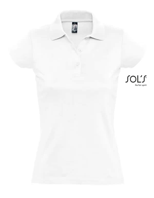 Women´s Jersey Polo Shirt Prescott - White