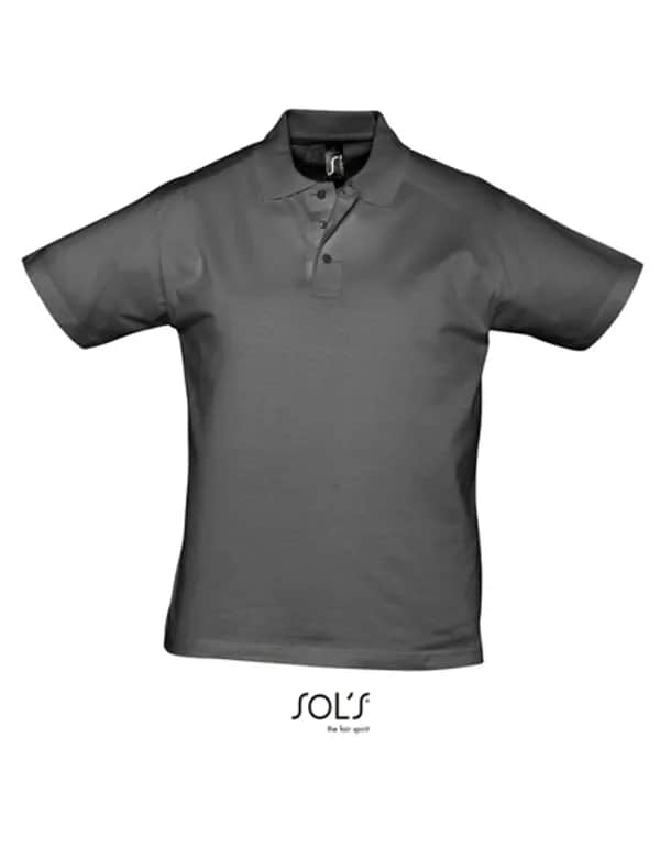 Men´s Jersey Polo Shirt Prescott - Dark Grey (Solid)