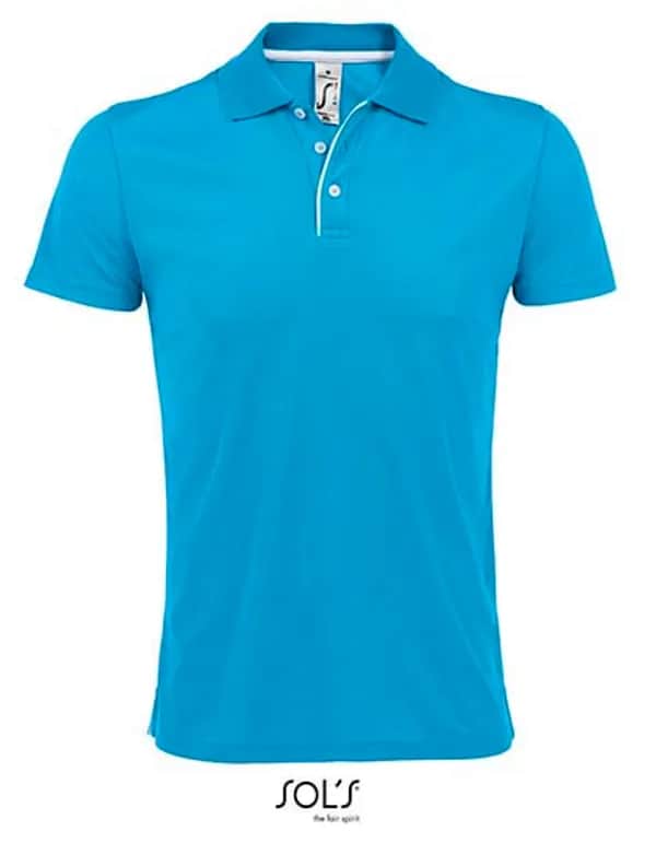 Men´s Sports Polo Shirt Performer - Aqua