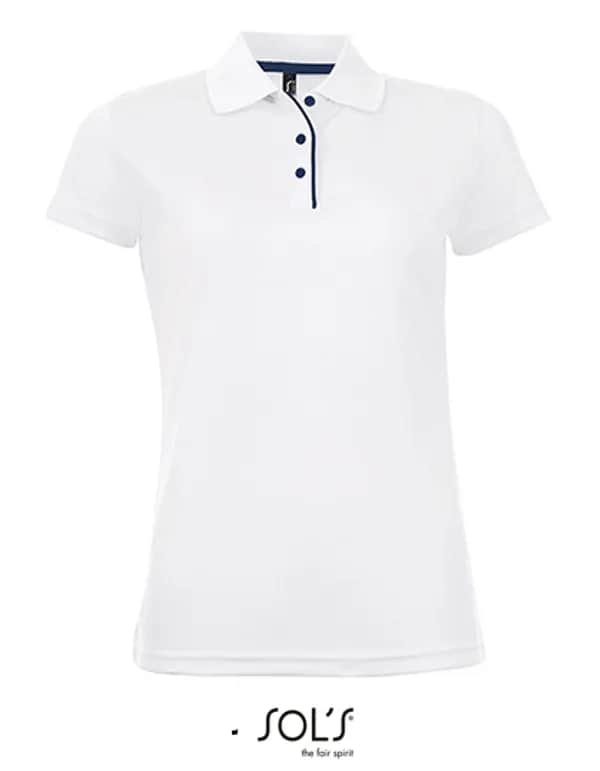 Women´s Sports Polo Shirt Performer - White