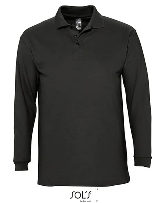 Long Sleeve Polo Winter II - Black