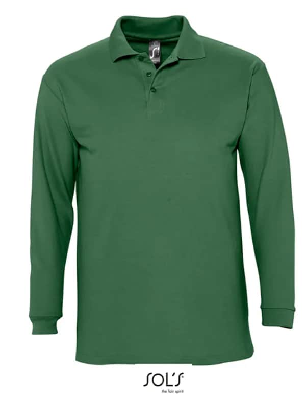 Long Sleeve Polo Winter II - Golf Green