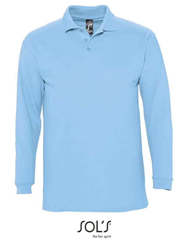 Long Sleeve Polo Winter II - Sky Blue