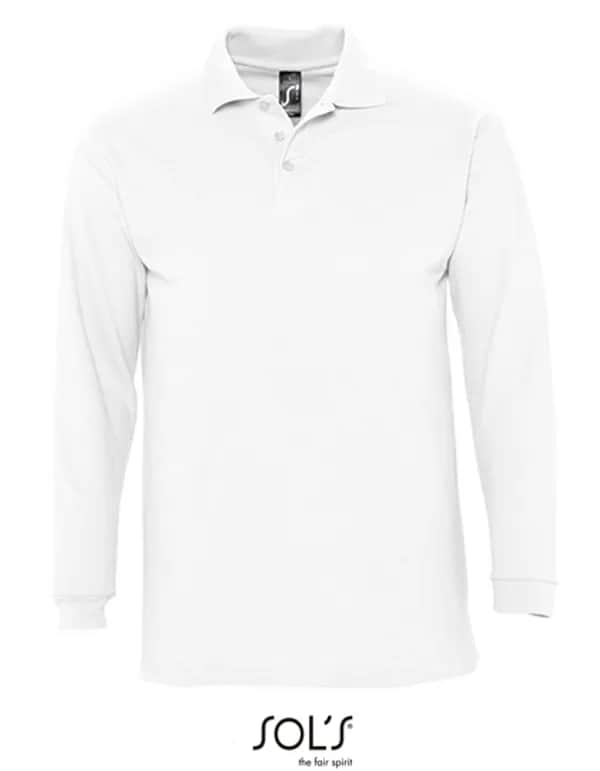 Long Sleeve Polo Winter II - White
