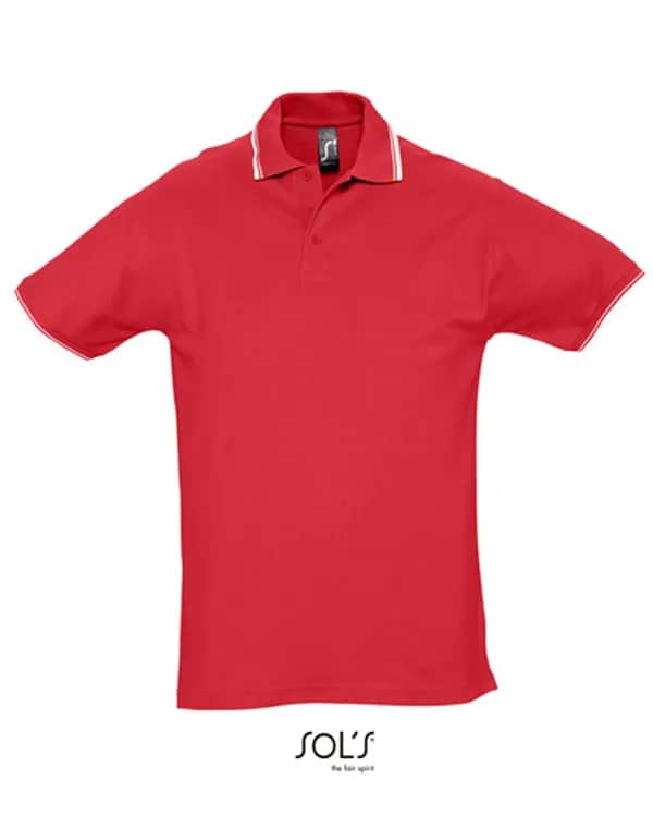 Contrast-Polo Practice - Red/White