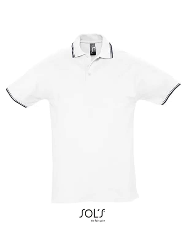 Contrast-Polo Practice - White/Navy