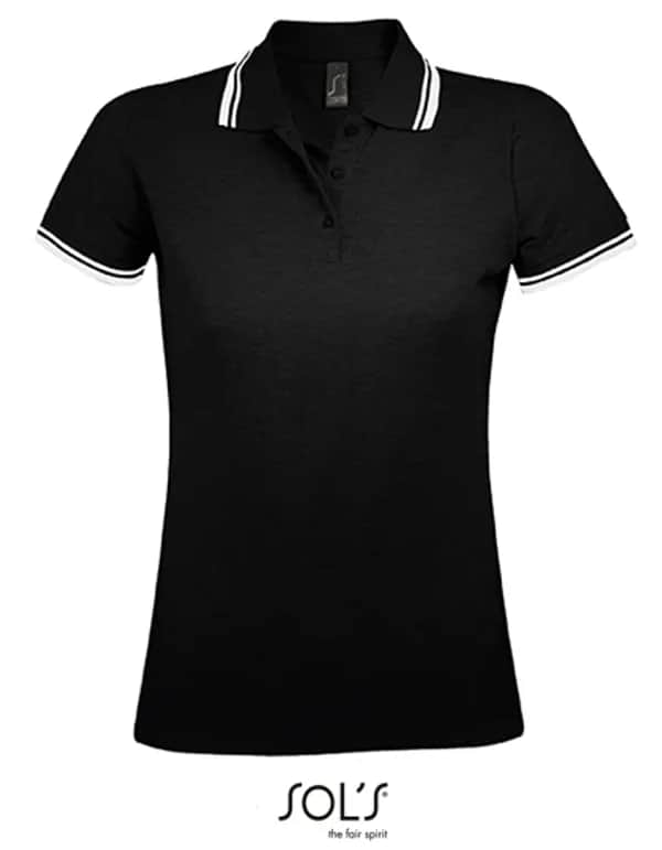 Women´s Polo Shirt Pasadena - Black/White