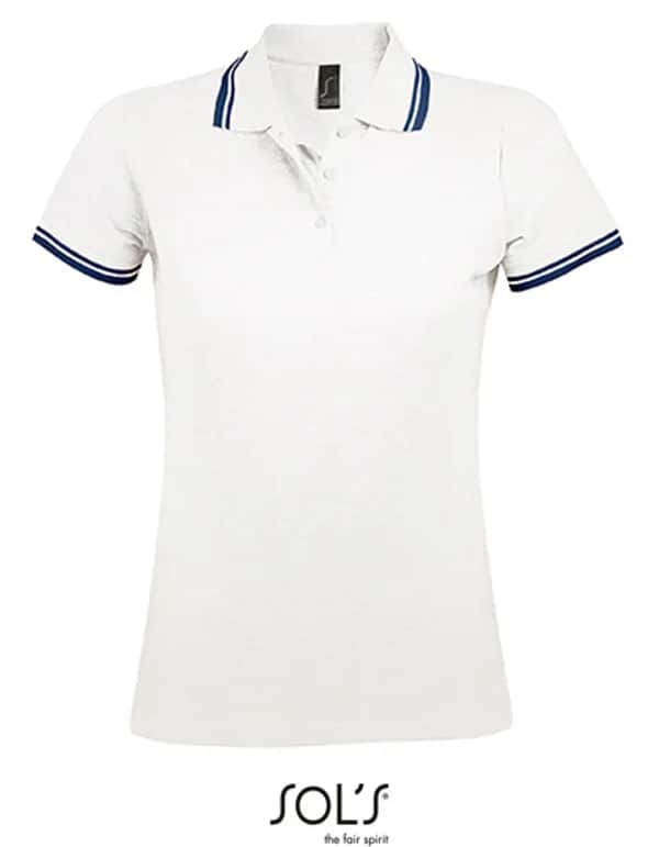 Women´s Polo Shirt Pasadena - White/Navy