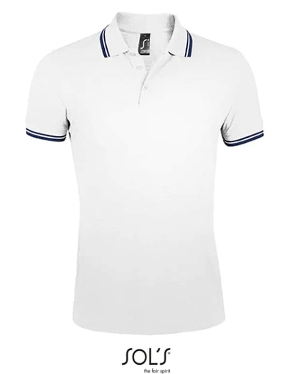 Men´s Polo Shirt Pasadena - White/Navy