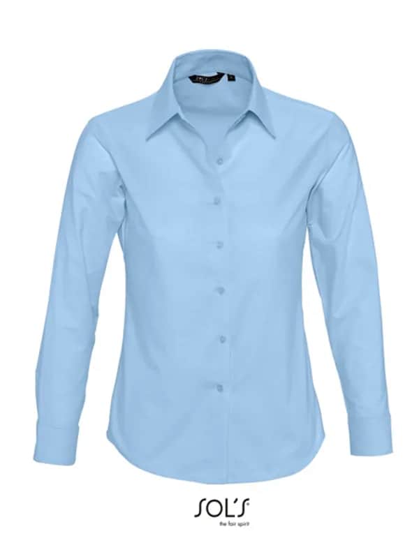 Women´s Oxford-Blouse Embassy Long Sleeve - Sky Blue