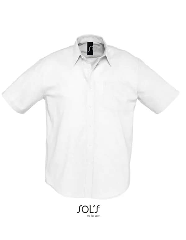Men´s Oxford-Shirt Brisbane Short Sleeve - White